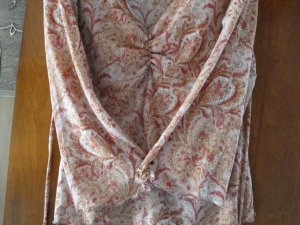 FREE SHIPING maron BROWN  V NECK BLOUSE size LARGE