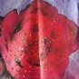 FREE SHIPING BLUE WITH RED FLOWER & SEQUIN GIRLS T-SHIRT V-NECK