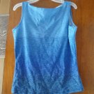 FREE SHIPING BLUE TOP WITH SILVER SEQUIN