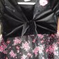 FREE SHIPING FASHIONABLE BLACK VELVET & ROSE CHIFFON GIRLS DRESS WITH ATTATCHED CUTE SHORT JACKET