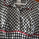 FREE SHIPING NEW FASHIONABLE SATIN black & white spots STYLE GIRLS DRESS SIZE 7