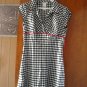 FREE SHIPING NEW FASHIONABLE SATIN black & white spots STYLE GIRLS DRESS SIZE 7