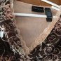 FREE SHIPING LIZ CALIBORNE FASHIONABLE BROWN BLOUSE WITH PINK LACE V-NECK