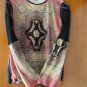 FREE SHIPING FASHIONABLE CREW NECK GLITTERY BLOUSE WITH MATCHING WONDERFULL COLORSSIZE MEDUIM