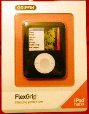 FREE SHIPPING Griffin flex screen BLACK case for ipod nano 3g