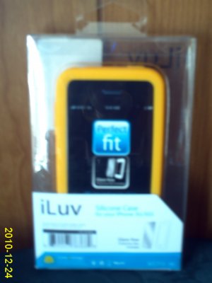 FREE SHIPPING Iphone 3g/3gs YELLOW ILUV case WITH ANTIGLARE screen protecter