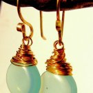 minty opalite and gold fill Classic drops