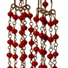 reclaimed coral and gold fill Waterfall earrings