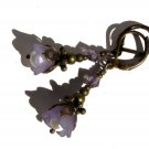 lucite flower and bronze vintage style earrings