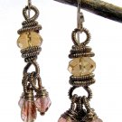 wire wrapped silver Knot earrings