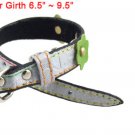 Lock Bear Pendant Charms Crackle Print Adjustable Dog Collar Gray S
