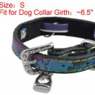 Pet Dog Collar Rings Lock Bear Charms Faux Leather Neck Strap S