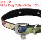 Colors Faux Leather Collar Rhinestone Buckle Belt M for Dog Pet
