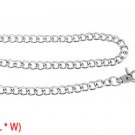 Adjustable Silver Tone Alloy Chain Leash Kit for Dog Pet Training