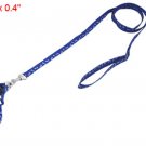 Dog Adjsutable Nylon Blue Bone Leash Harness Rope Sz XS