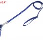 Dog Adjsutable Nylon Blue Bone Leash Harness Rope Sz XS