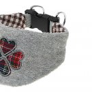 Dog Pet Gray Soft Cotton Fabric Triangle Collar Scarf