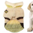 Pet Dog Light Yellow Winter Warm Navy Clothes Size 3