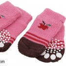 L6 x W3.1cm Pet Dog Puppy Doggie's Nonskid Socks 4PCS