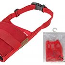 Red Soft Muzzle Pet Dog Anti Bark Chew Mask Size XL