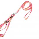 Pet Dog Puppy Pink Nylon Harness Leash Rope