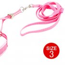 Doggie's Pink Vest Style Harness Leash Strap Size 3