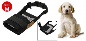 Black Soft Mesh Muzzle Dog Pet Mask Anti-Bark- Bite-Chew Grooming Size M