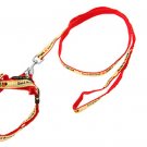 Red Doggie Dog Puppy Pet Nylon Pulling Harness Leash Rope