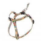 Gray Cartoon Pet Dog Nylon Pulling Harness Leash Rope