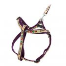 Purple Cartoon Pet Dog Nylon Pulling Harness Leash Rope