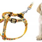 Cartoon Pet Dog Nylon Pulling Harness Leash Rope Yellow
