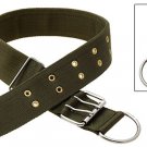 Olive Green Adjustable Nylon Large Pet Dog Collar