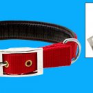 Adjustable Leather Padded Nylon Pet Dog Collar Medium