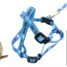 Dog Puppy Blue Pulling Harness Leash Set Small