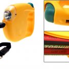 Yellow Flex Retractable Dog Leash with Flashlight Torch 15FT