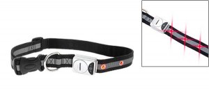 8 LED Flashlight Dog Nylon Collar - Black