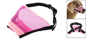 Dog Mesh Nylon Muzzle Size XL w/ 11 for Dog Snouts Pink & Black 7,
