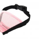 Dog Mesh Nylon Muzzle Size 6" 4-1/2" Circumference - Pink & Black