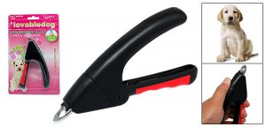 Black Plastic Handle Grooming Nail Trimmer Clippers for Dog Pet