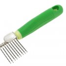 Green Handle Dog & Cat Pets Steel Grooming Moulting Comb