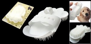 Cat Dog Pet Hand Shape Plastic Shower Bath Brush