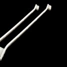 Pair Long Handle Dog Cat Pets' White Cleaning Teeth Tooth Brushes