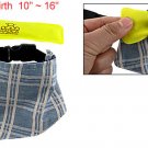 Check Pattern Dog Scarf w Adjustable Black Collar Ice Bag