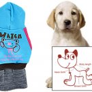 Pet Dog Winter Hooded Patch Pocket Fleece Inner Dress XL