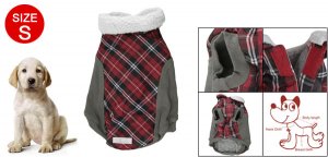 Hook Loop Fastener Lattice Fleece Collar Dog Clothes S