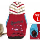Pet Dog Costume Press Studs Closure Cow Print Hoodie Clothes L