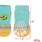 Pet Dog Banana Pattern Non-slip Sole Elastic Socks 4Pcs