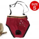 Size S Maroon Color Elastic Shoulder Belt Dog Puppy Diaper Pants