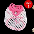 Lace Mesh Design English Words Print Shirt Sz 1 for Dog