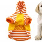 Puppy Orange White Stripe Plush Lined Autumn Hoody Size 1